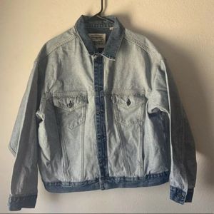 Levi Made & Crafted LMC Drop Shoulder Inside Out Denim Trucker Jacket Medium